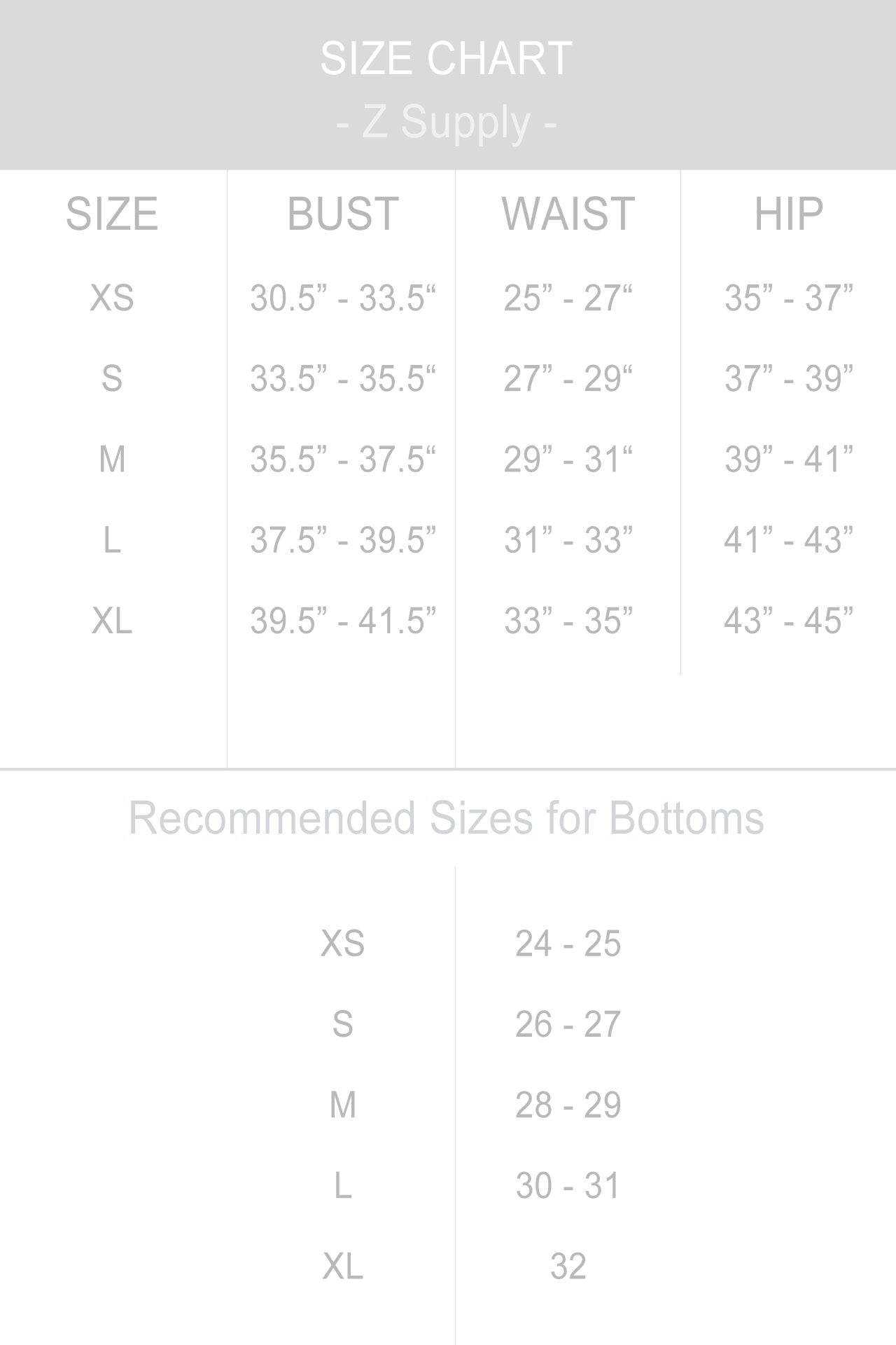 ZSupply_SizeChart