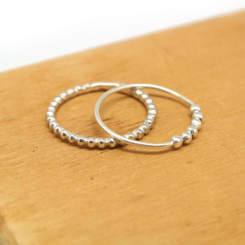 twang and pearl sterling stacking ring