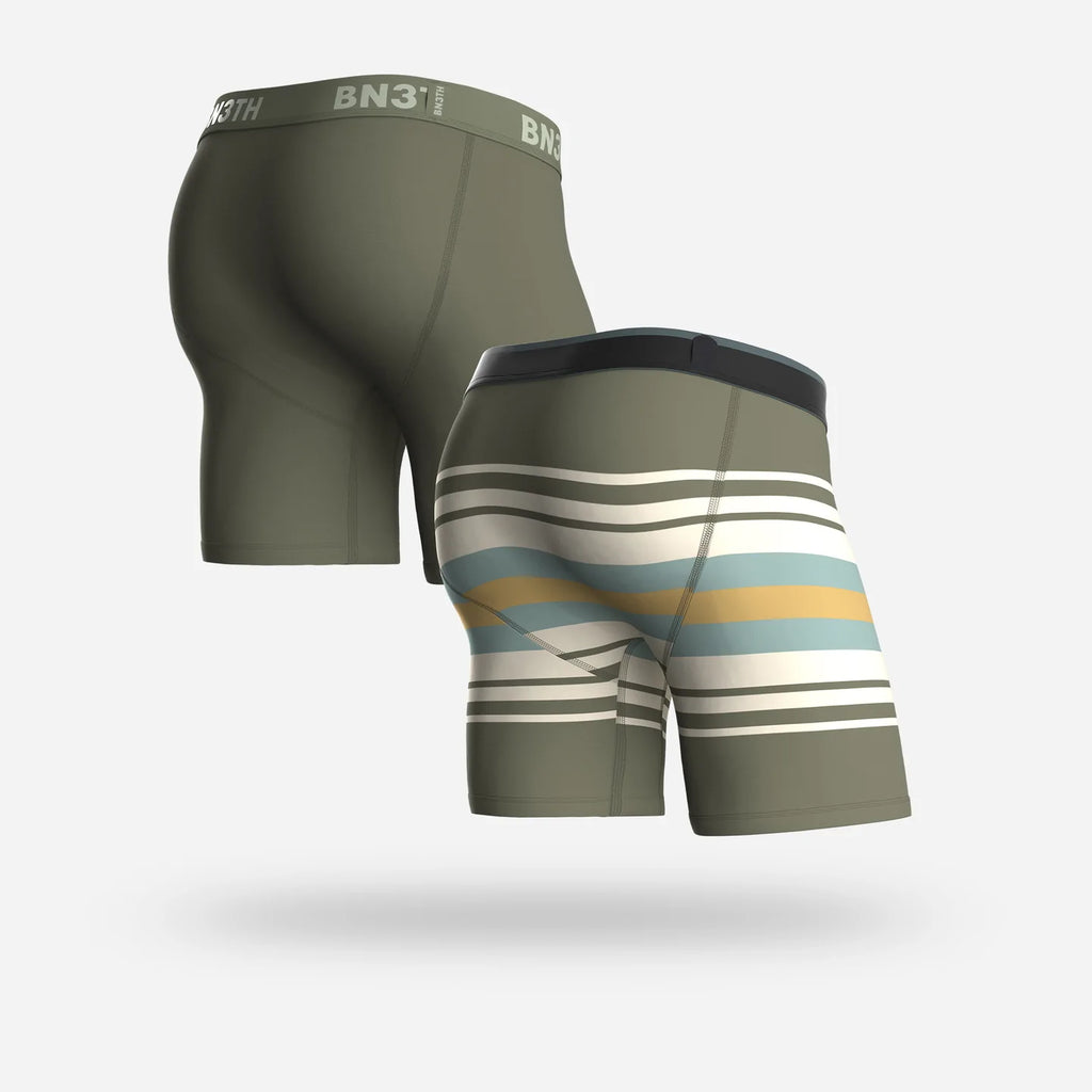BN3TH Boxer 2 Pack | Pine / Sunday Stripe Pine, 3D Pouch