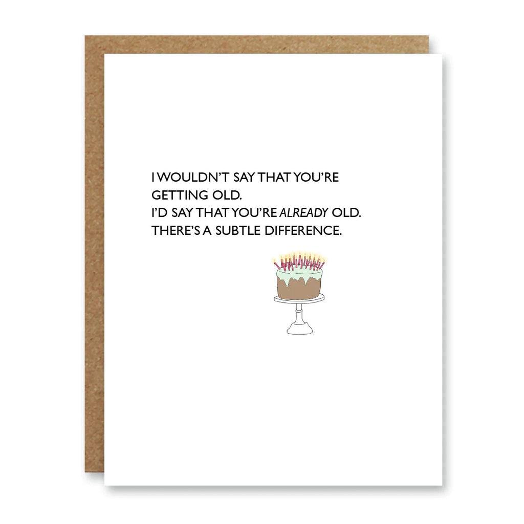 Boo To You Birthday Card - Subtle Difference, Printed in Canada 