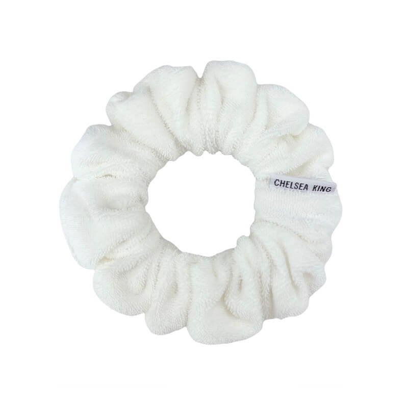 Chelsea King Heavenly Terry Scrunchie Scrunchie | White, Canadian Made