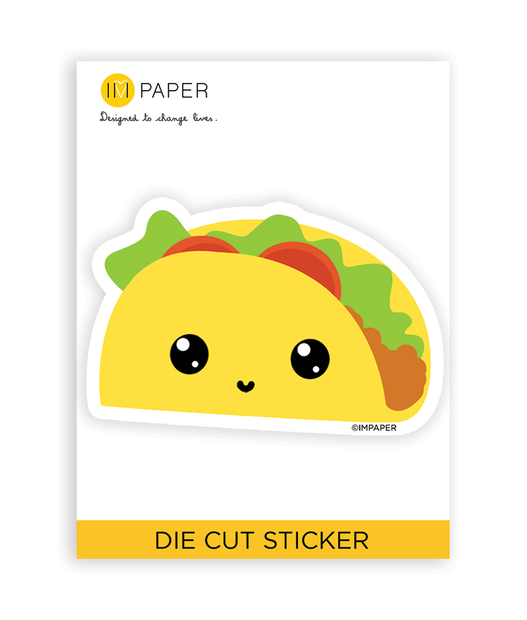 IM Paper Sticker Taco | Made in Canada