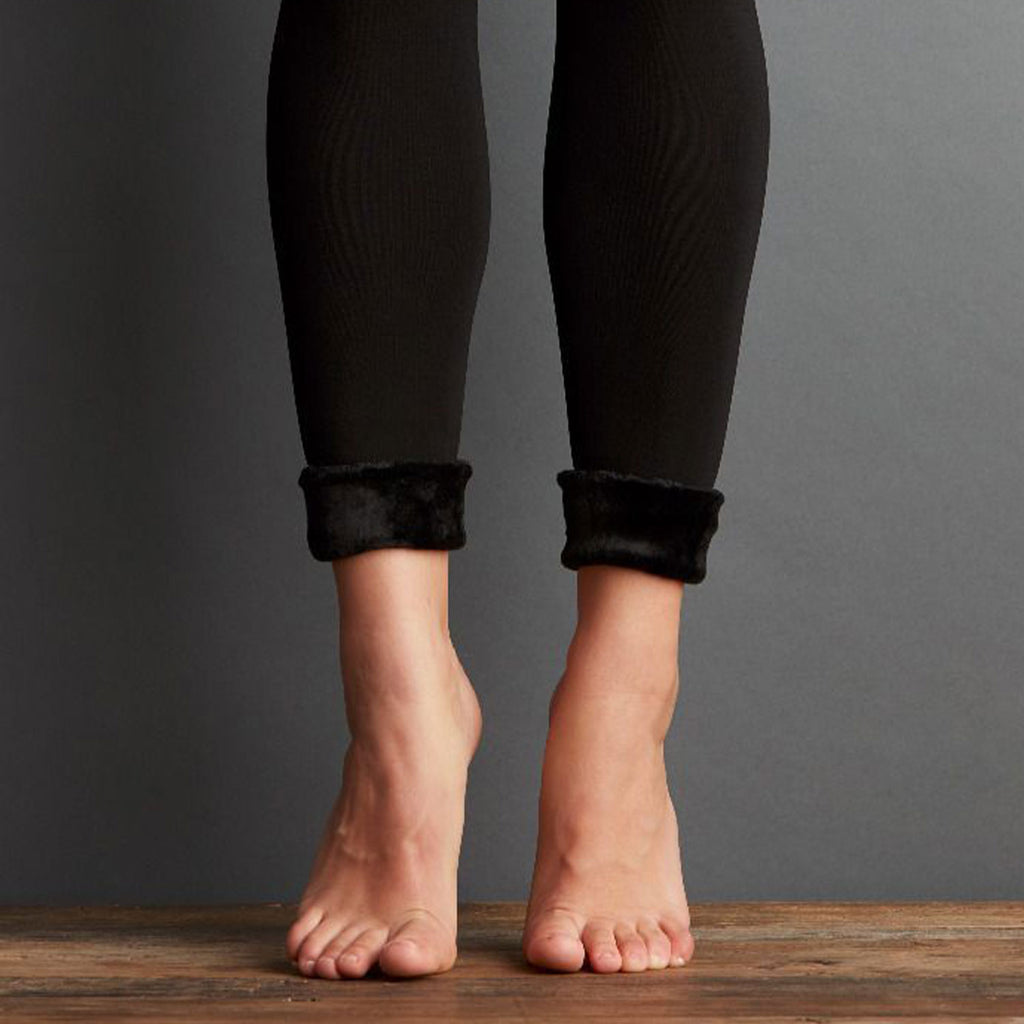 Lemon Furry on the Inside Leggings | Black